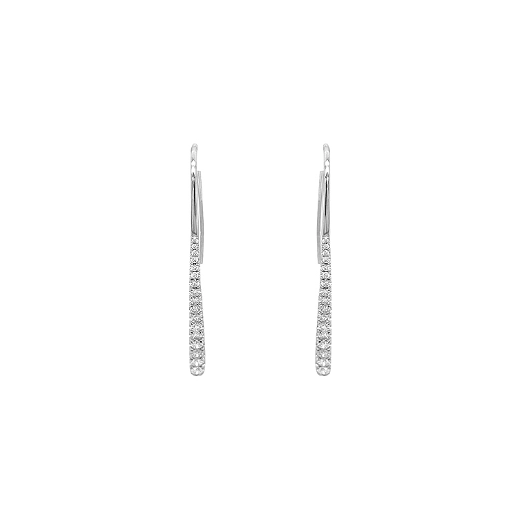 Gold Earrings with Diamonds