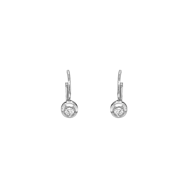 Gold earrings with diamonds