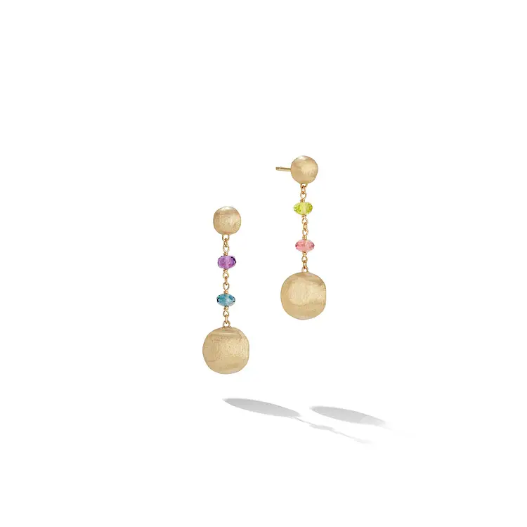 Gold Earrings Marco Bicego Africa with Semi Precious Stones