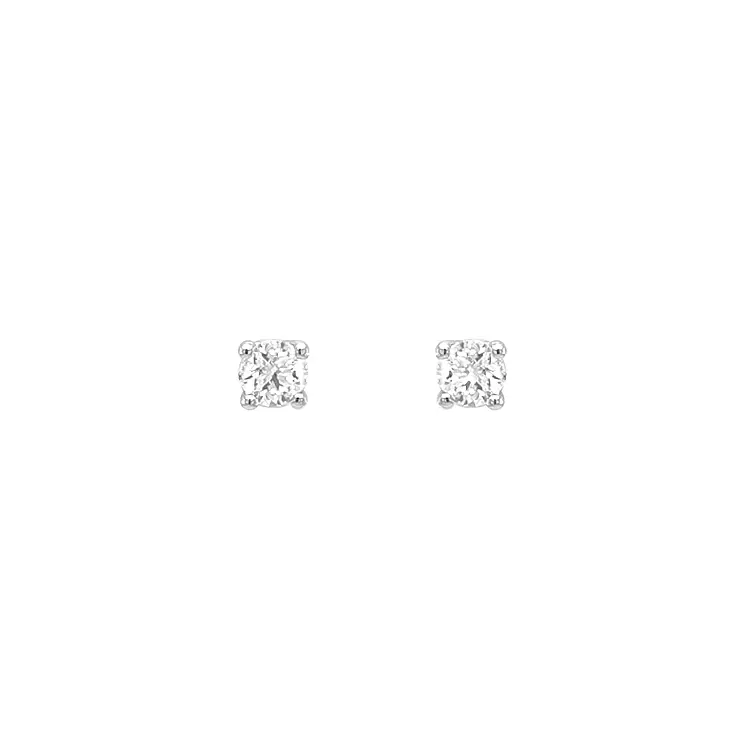 White gold diamond stud earrings