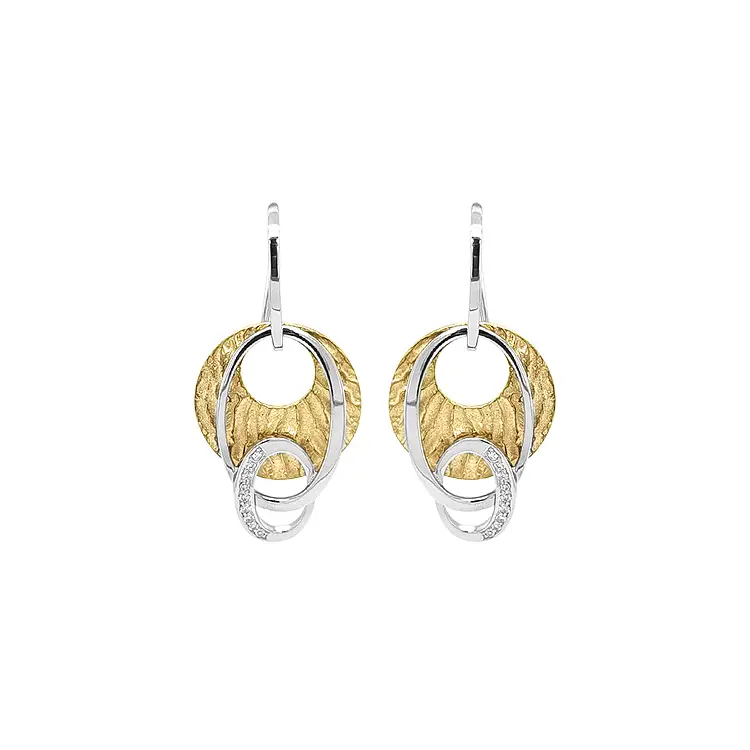Gold Earrings with Diamonds