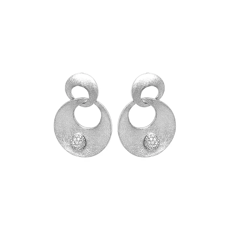 Gold Earrings with Diamonds