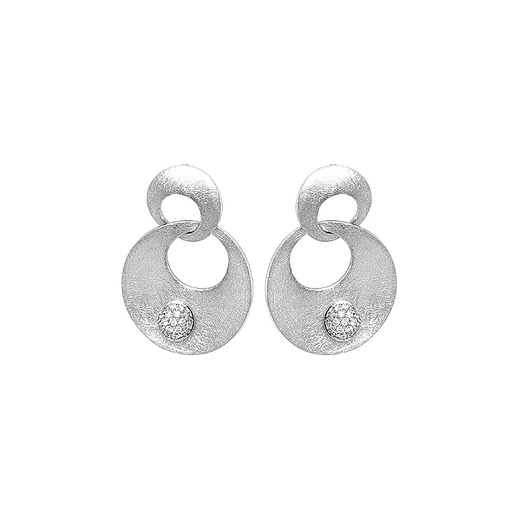 Gold Earrings with Diamonds