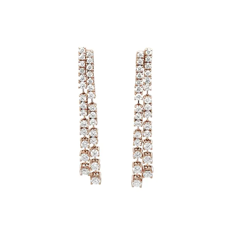 Gold Earrings with Diamonds