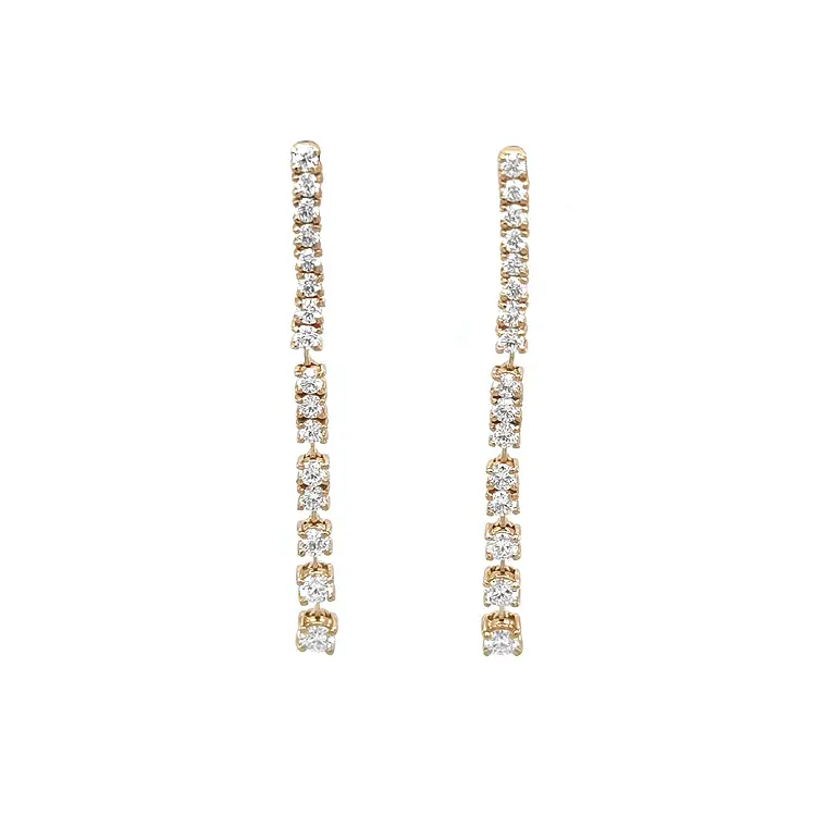 Gold Earrings with Diamonds