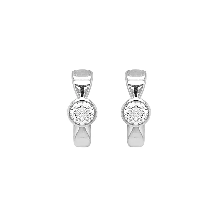 Gold Earrings with Diamonds