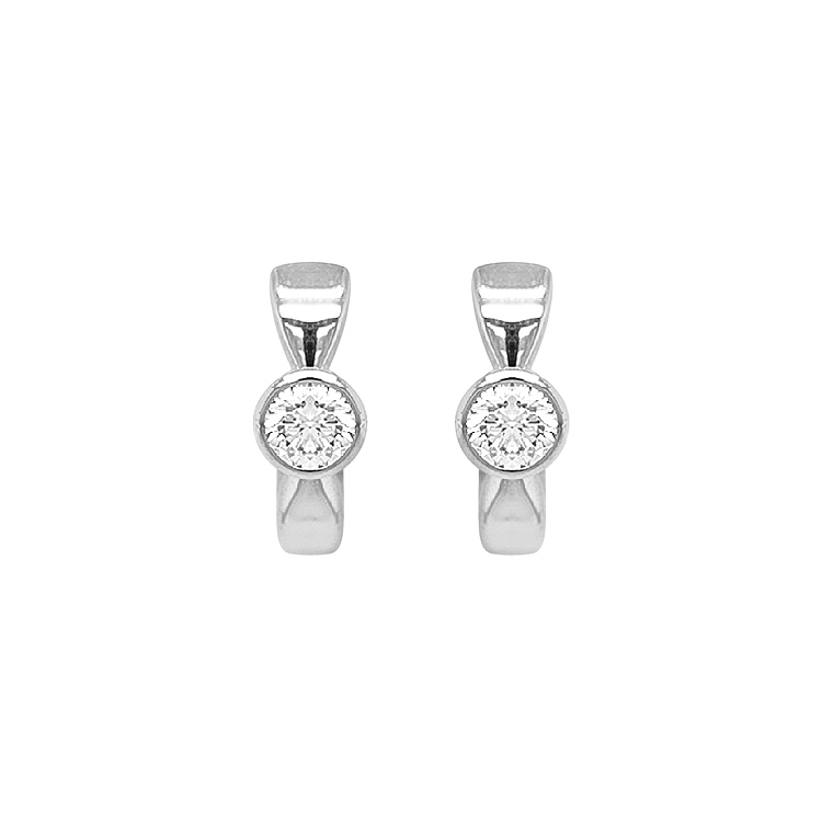 Gold Earrings with Diamonds
