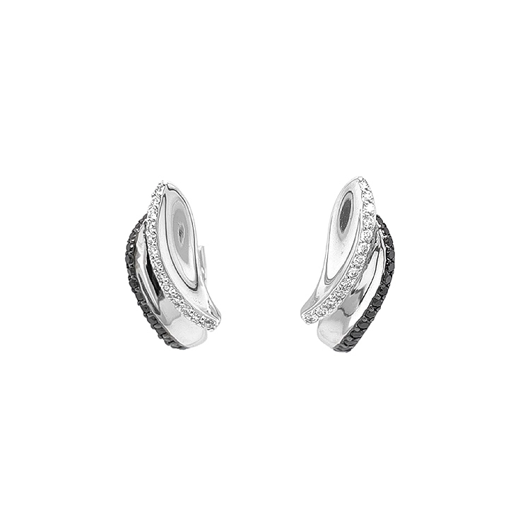 Gold Earrings with Diamonds