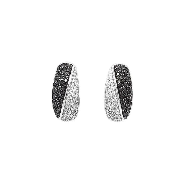 Gold Earrings with Diamonds