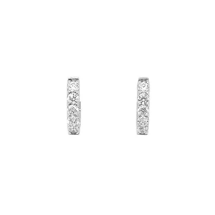 Gold Earrings with Diamonds