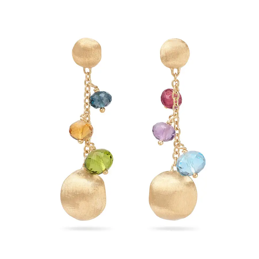 Gold Earrings Marco Bicego Africa Gemstones OB1860 MIX02 Y
