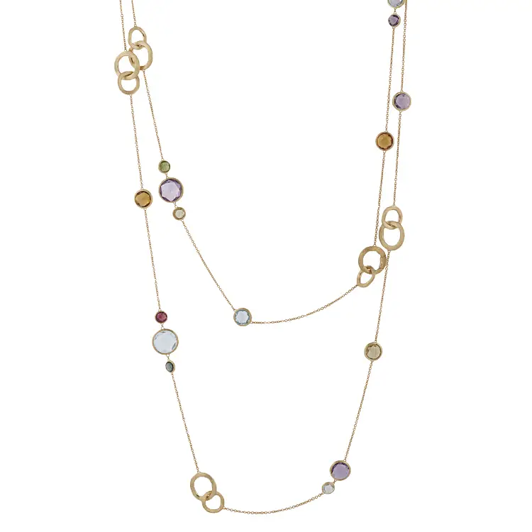 Gold Necklace with Semi Precious Stones Marco Bicego Jaipur
