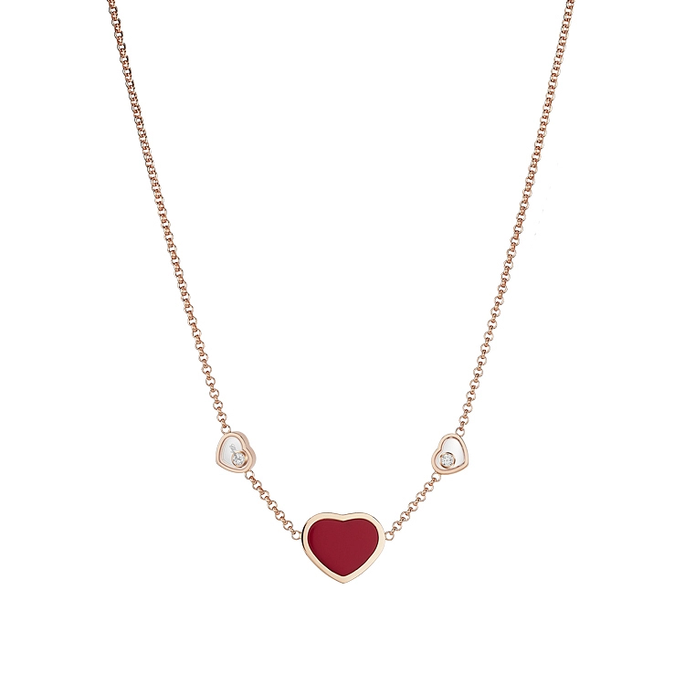 Gold Chopard Happy Hearts Necklace 81A082-5801