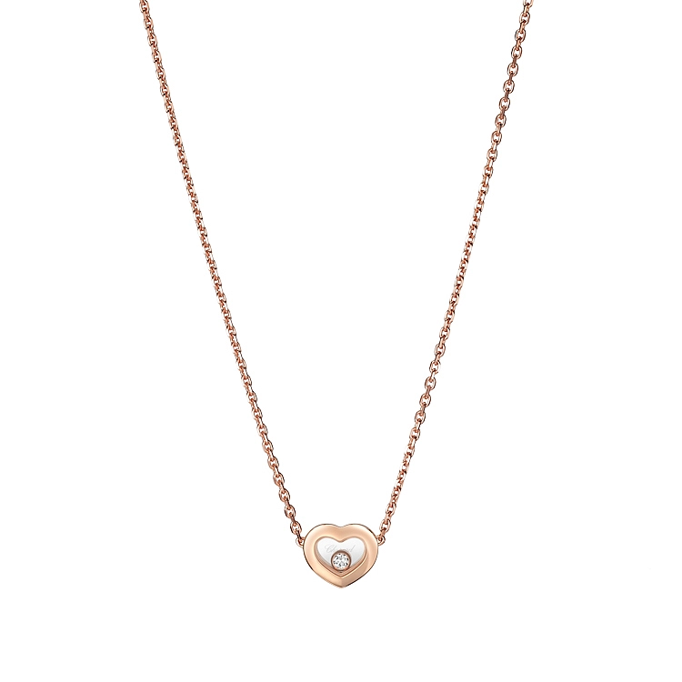 Gold Chopard Happy Diamonds Necklace 81A054-5001