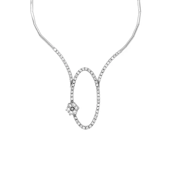 Gold Necklace with Diamonds