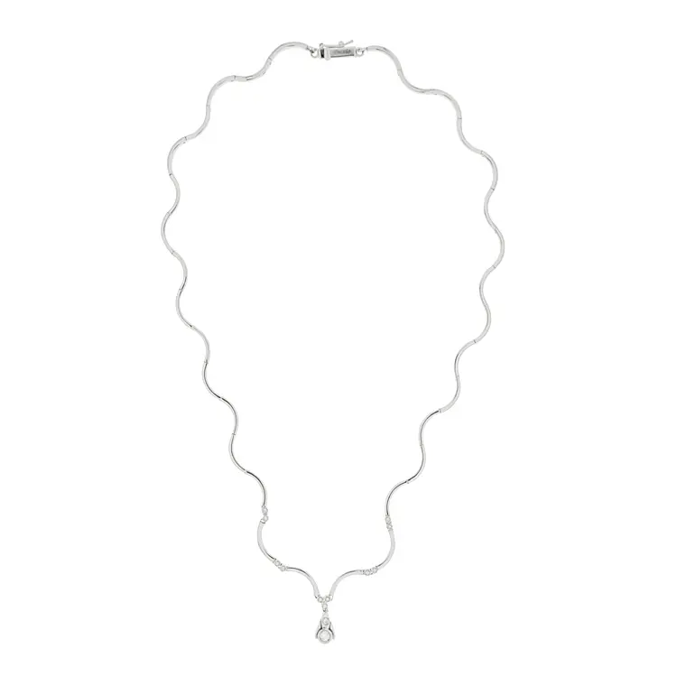 Gold Necklace with Diamonds