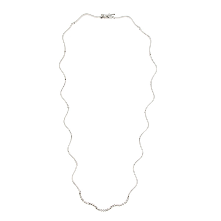Gold Necklace with Diamonds