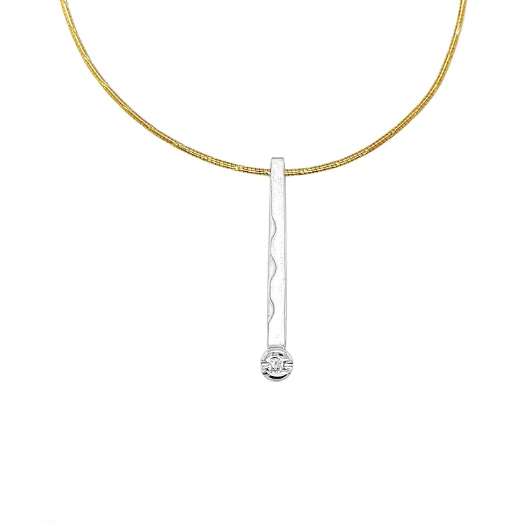 Gold Necklace with Diamond