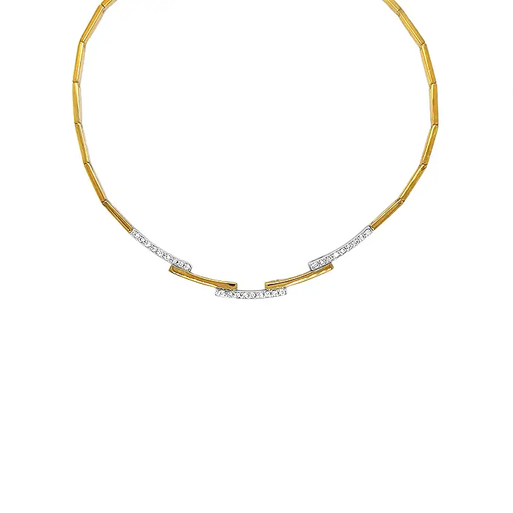 Gold Necklace with Diamonds