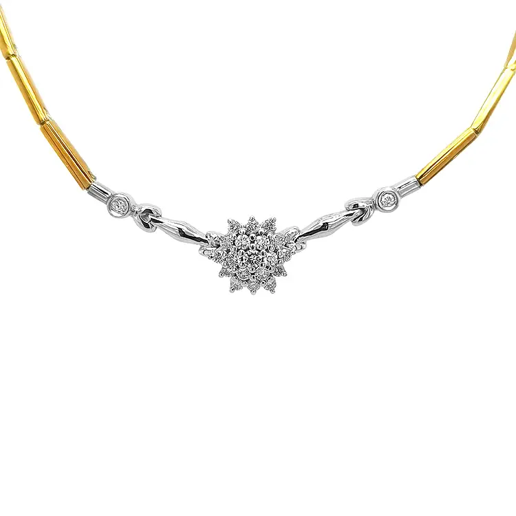 Gold Necklace with Diamonds