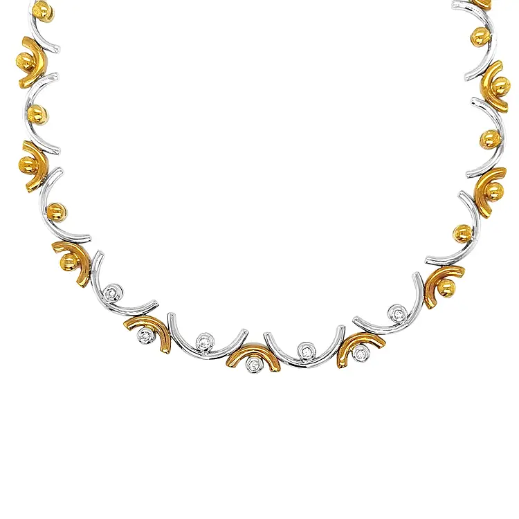 Gold Necklace with Diamonds