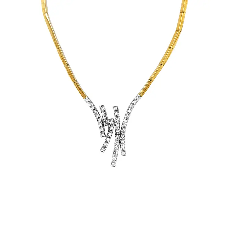 Gold Necklace with Diamonds