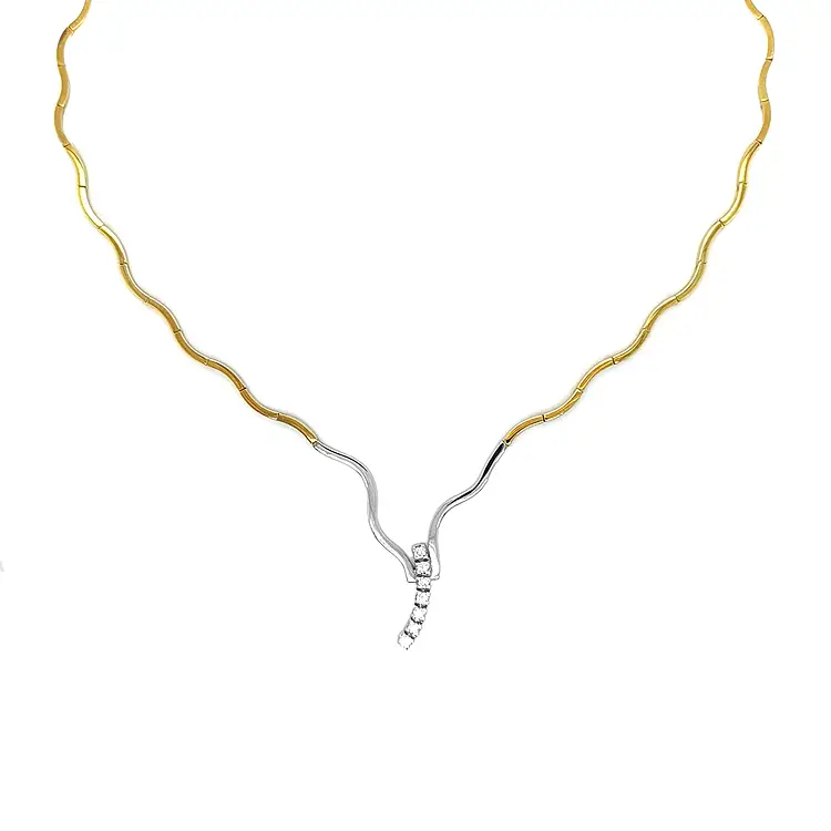 Gold Necklace with Diamonds