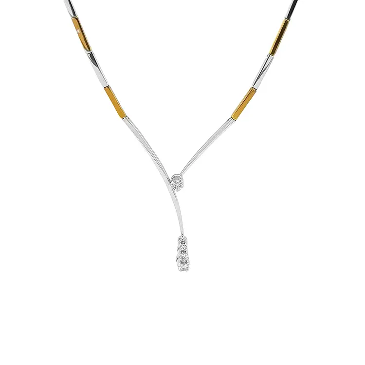 Gold Necklace with Diamonds