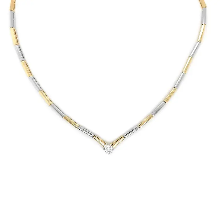 Gold Necklace with Diamond