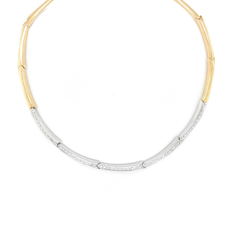 Gold Necklace with Diamonds