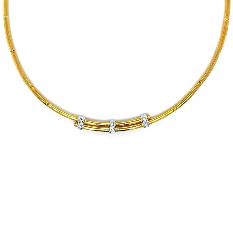 Gold Necklace with Diamonds