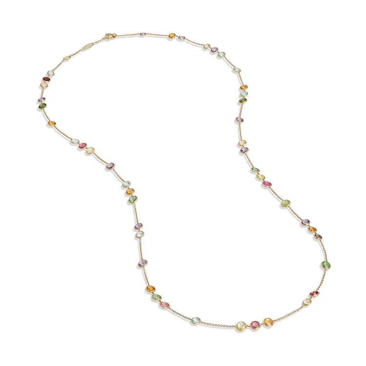 Gold necklace Marco Bicego Jaipur with semi-precious stones CB1309-MIX01-Y