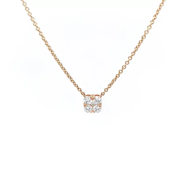 Gold Necklace with Diamonds