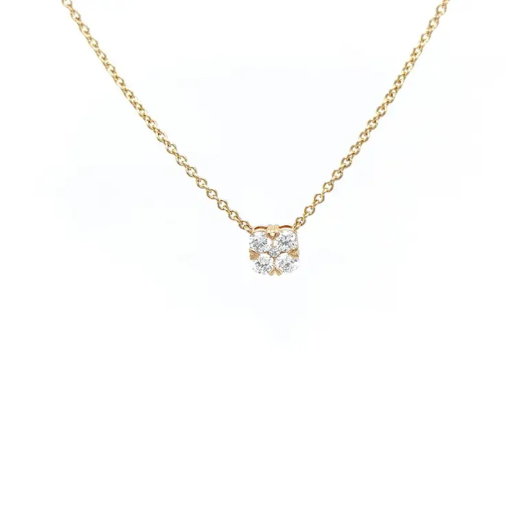 Gold Necklace with Diamonds