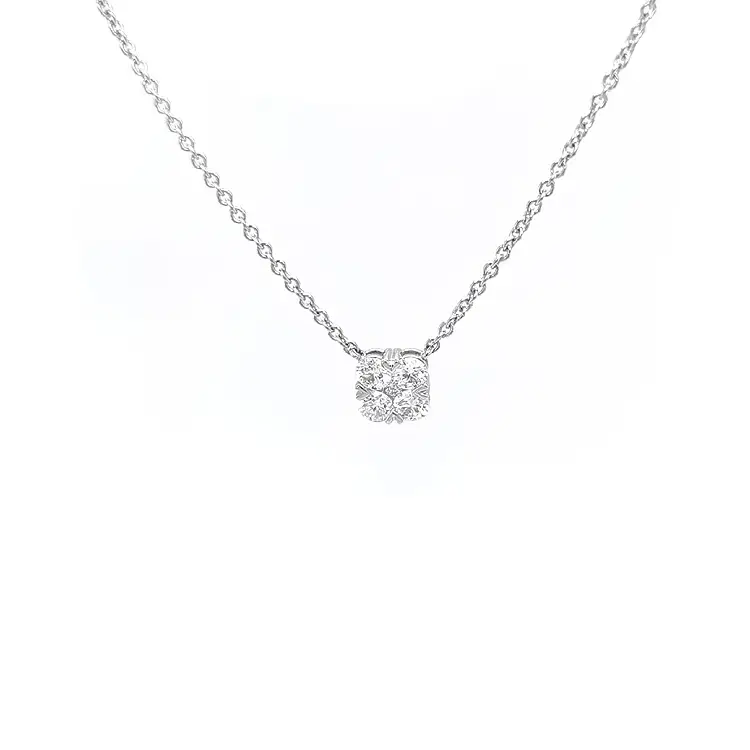 Gold Necklace with Diamonds