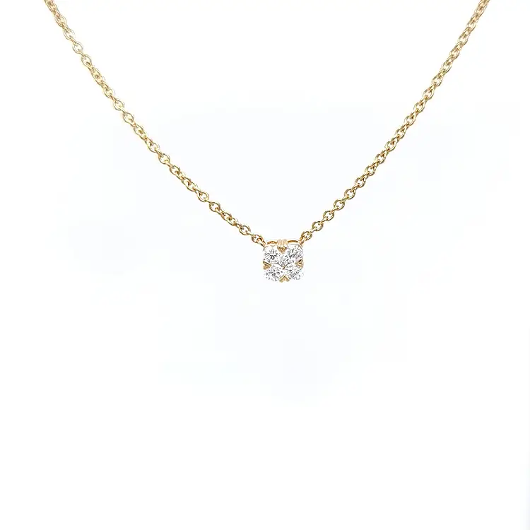 Gold Necklace with Diamonds