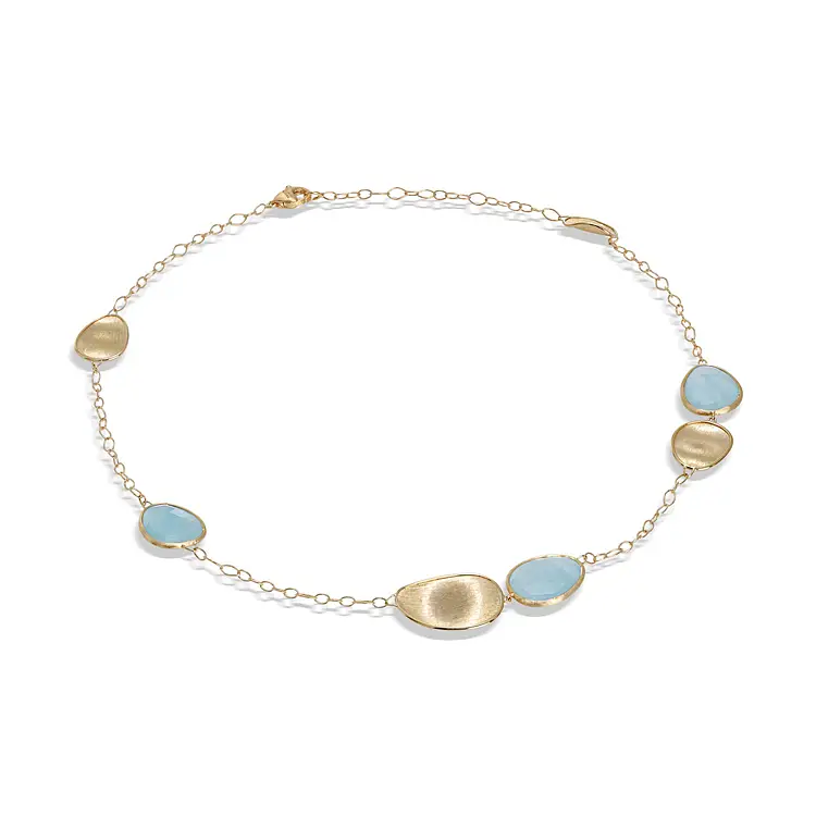 Gold Marco Bicego Lunaria Necklace CB1981 AQD Y
