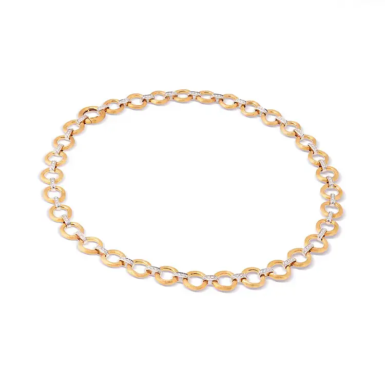 Gold Marco Bicego Jaipur Diamond Necklace CB2660 B YW