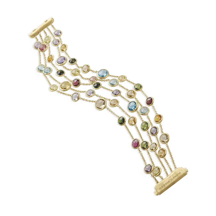Gold Bracelet with Semi Precious Stones Marco Bicego Jaipur
