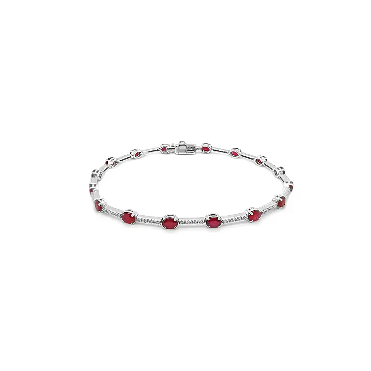 Gold Bracelet with Rubies and Diamonds