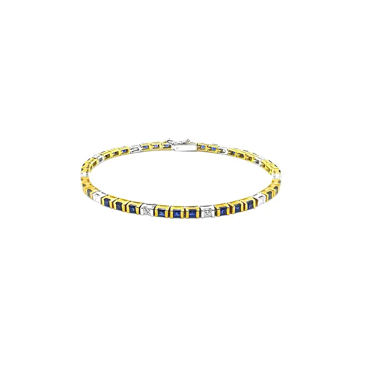 Gold Bracelet with Sapphires and Diamonds