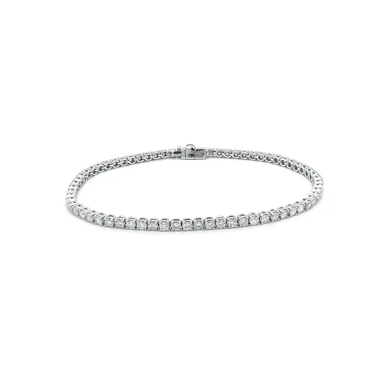 Gold Tennis Bracelet with Diamonds