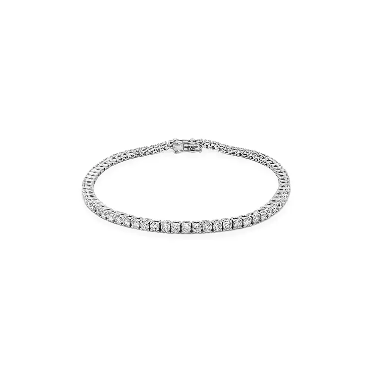 Gold Tennis Bracelet with Diamonds