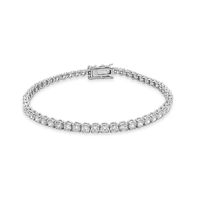 Gold Tennis Bracelet with Diamonds