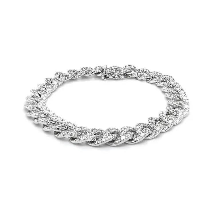 Gold bracelet with diamonds