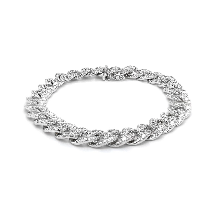 Gold bracelet with diamonds