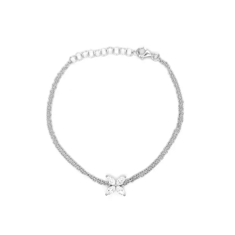 Gold bracelet with diamonds