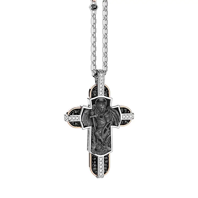 Gold Pendant Cross Zancan Symbolic EC808BR
