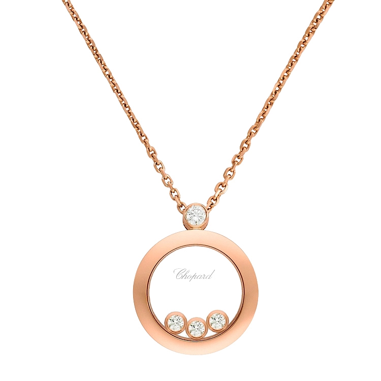 Gold Pendant Chopard Happy Diamonds 793929-5201