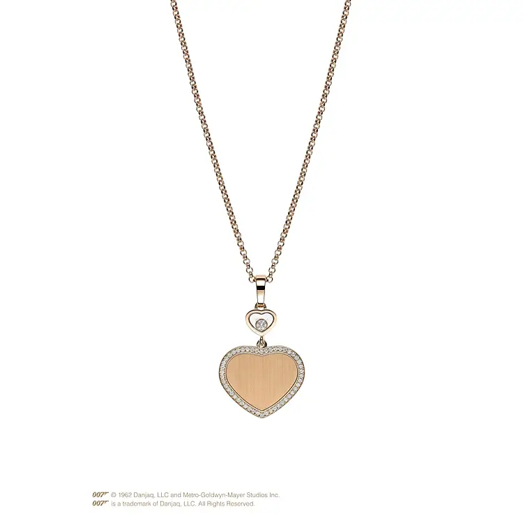 Gold Pendant Chopard Happy Hearts Golden Hearts James Bond 007 79A007-5921